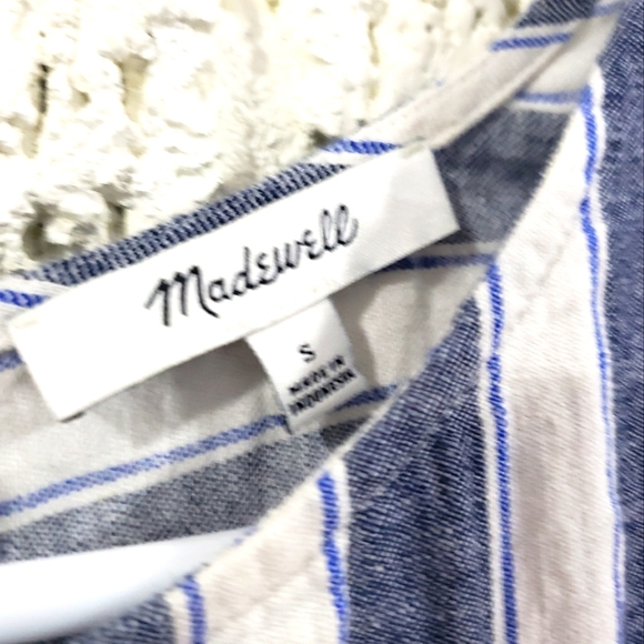 Madewell Stripe-Play Button-Back Tee Dress - Picture 7 of 9